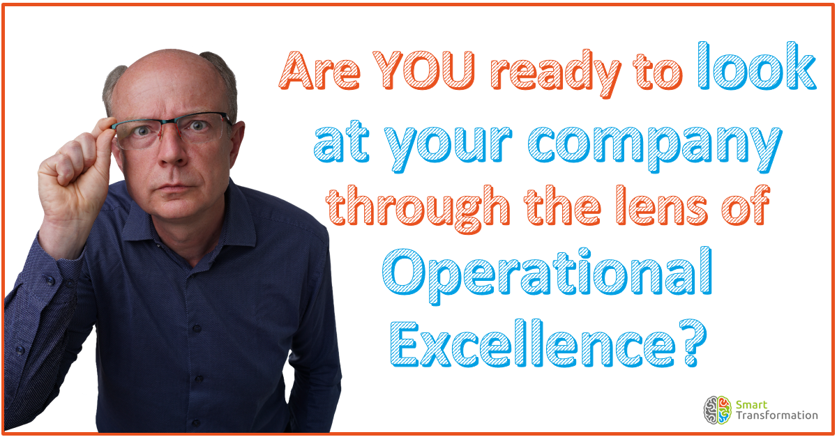 The author looking at you and asking a question: Are you ready to look at your company through the lense of Operational Excellence?"